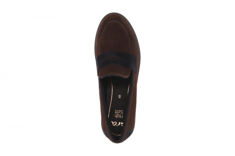 ARA Cambridge Slipper braun Velour Loafer 12-11229