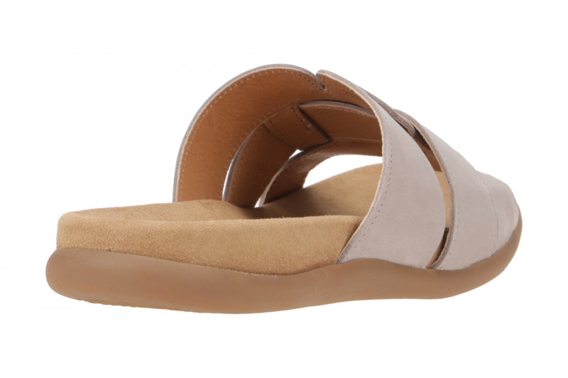 Gabor Pantolette grau leinen Nubuk 23.704.12