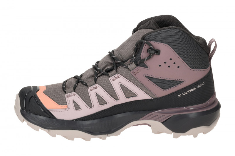 Salomon X Ultra 360 Mid Schuhe grau lila GORE-TEX