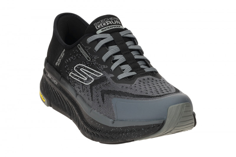 Skechers MAX CUSHIONING Premier Schuhe grau schwarz wasserdicht