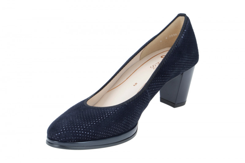 ARA Orly Pumps blau midnight gepunktet 12-23436