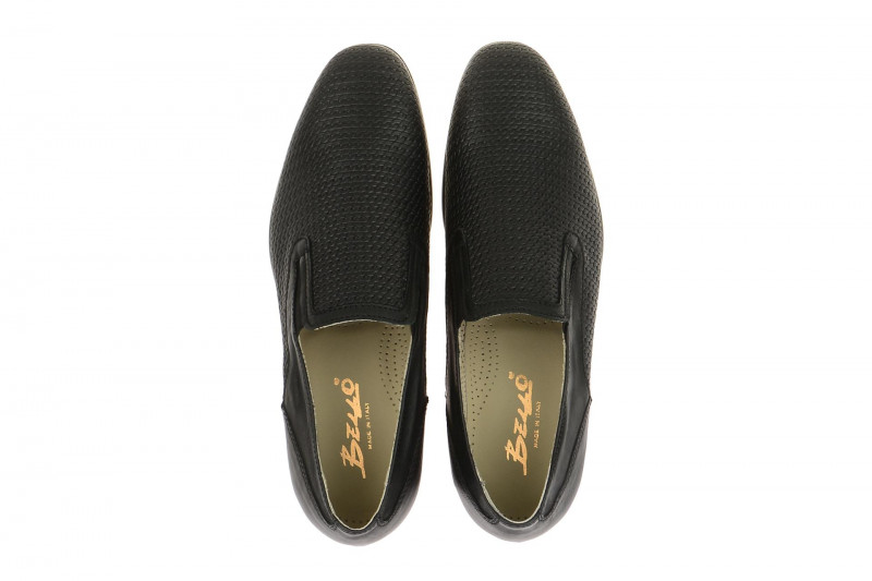 Bello Herren Slipper schwarz nero BL204