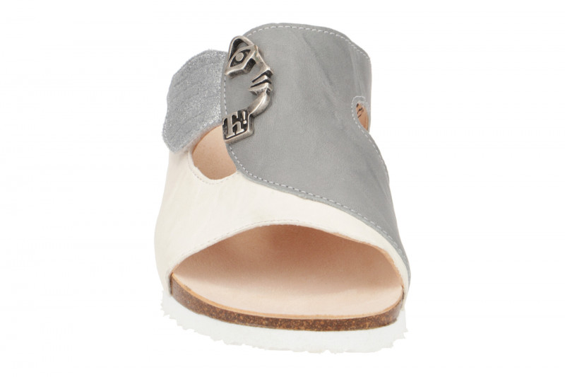 Think Mizzi Pantolette weiß grau 124