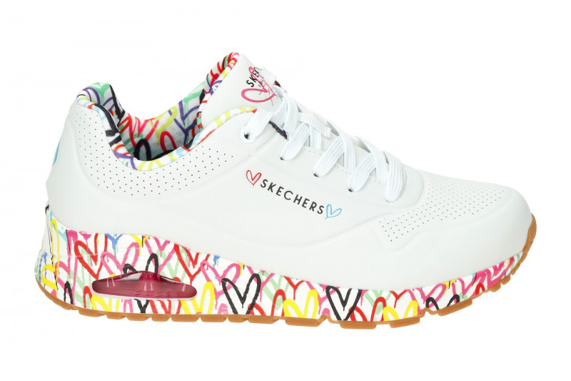 Skechers Uno Schuhe weiß Lovewall 155506