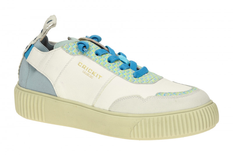 CRICKIT Oakli Stretch Sneaker weiß blau 3D Effekt