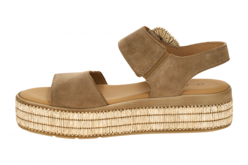 Gabor Fashion Plateau Sandalette braun Bast 84.562.14