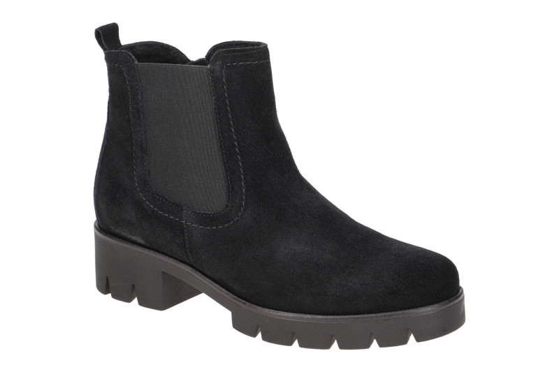 Gabor Stiefelette schwarz Velour 31.710.17