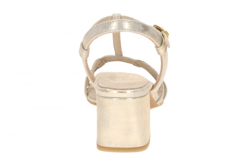 Paul Green T-Steg Sandalette grau silber metallic Riemchen 6197