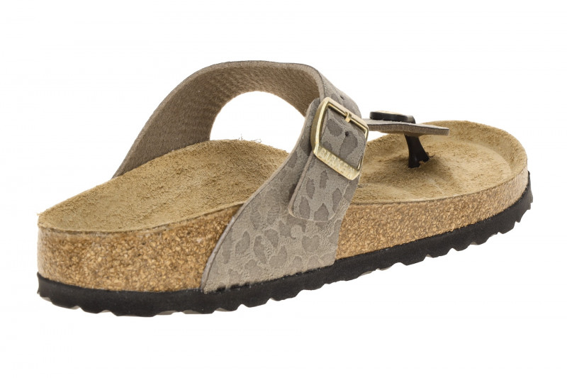 Birkenstock Gizeh Pantolette taupe grau Leo SCHMAL 1032054