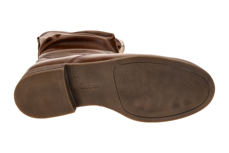 Gabor Stiefel braun Glattleder gerafft Nappa 8040.02.006