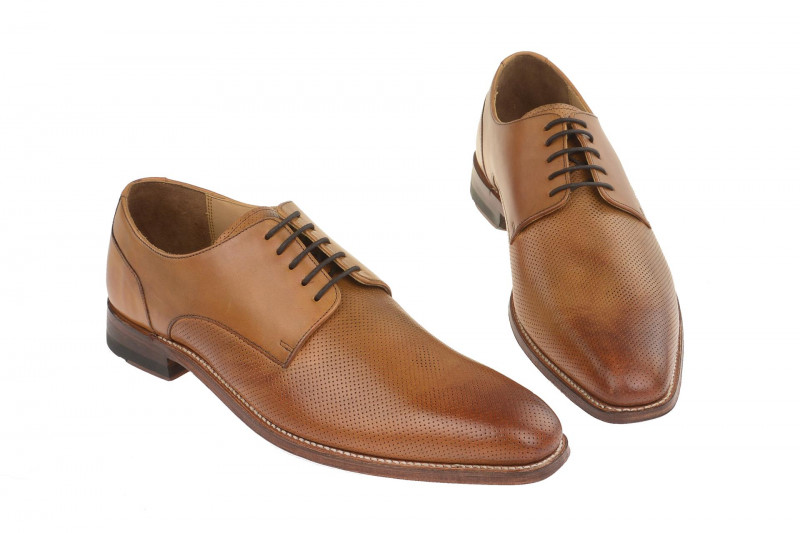 Gordon & Bros Schuhe Milan hell-braun perforiert 4374-H