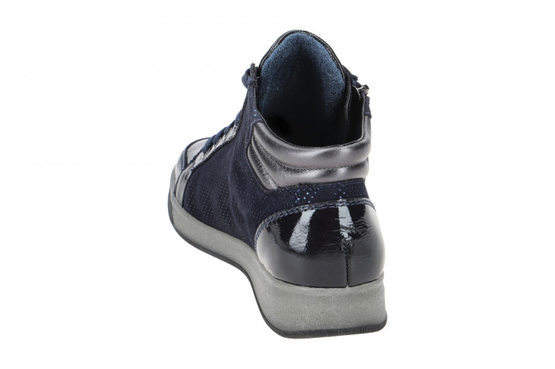 ARA Rom Schuhe Sneaker blau Lackpunkte 12-44499