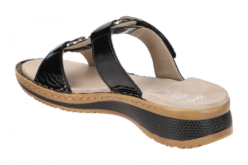ara Hawaii Steg Pantolette schwarz Lack 12-29003