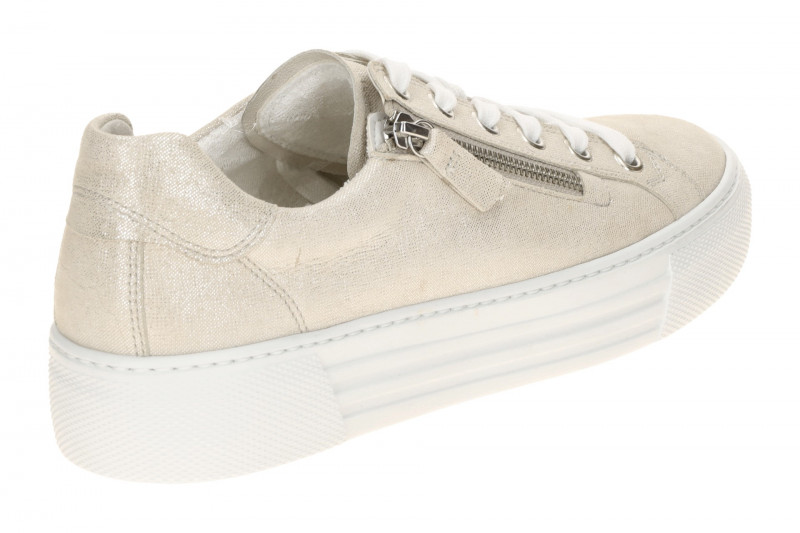 Gabor comfort Sneaker Schuhe grau silber Schimmer 66.465.11