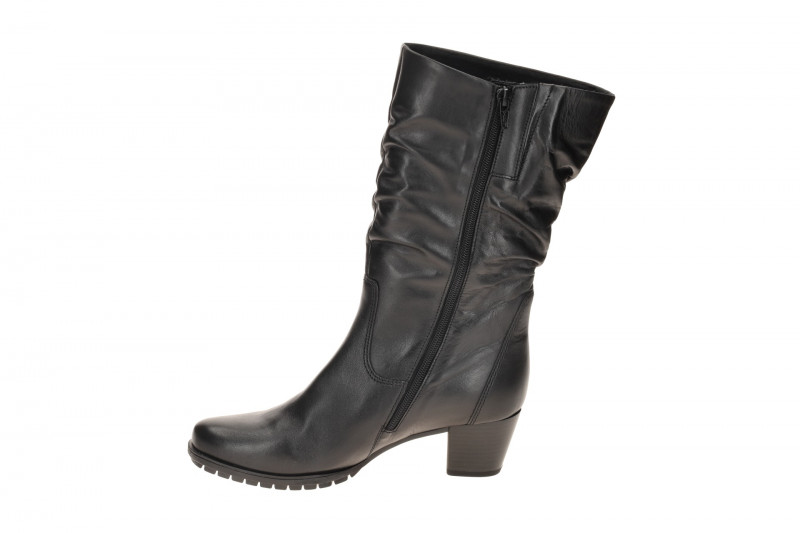 Gabor Schaft Stiefel schwarz gerafft H-Weite 76.606.57