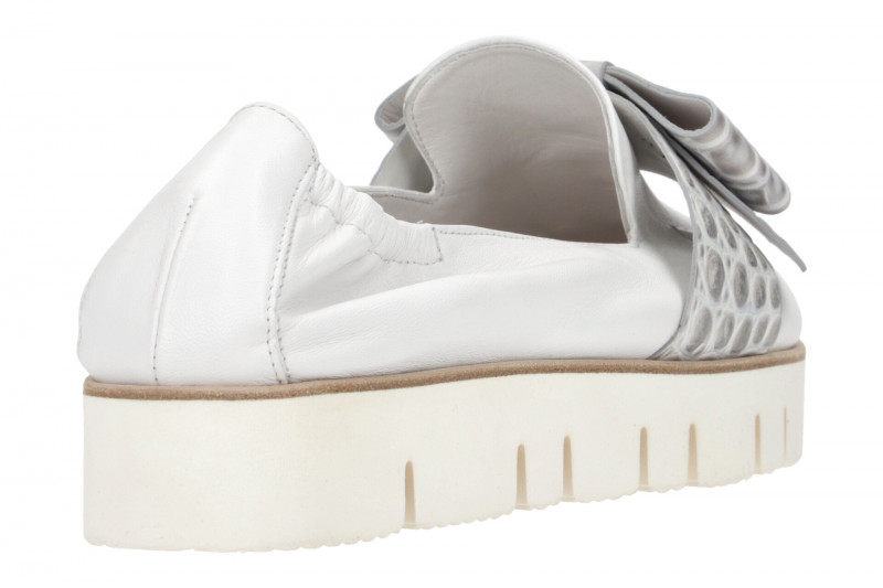 K&S Pia XXL Ballerinas weiß Kroko 93580
