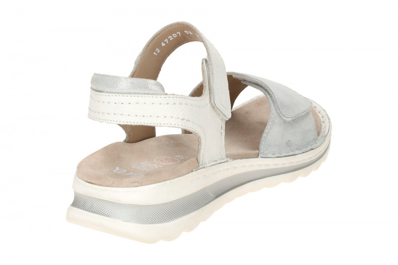 ara Tampa Sandale silber grau Glitzer gepunktet 12-47207