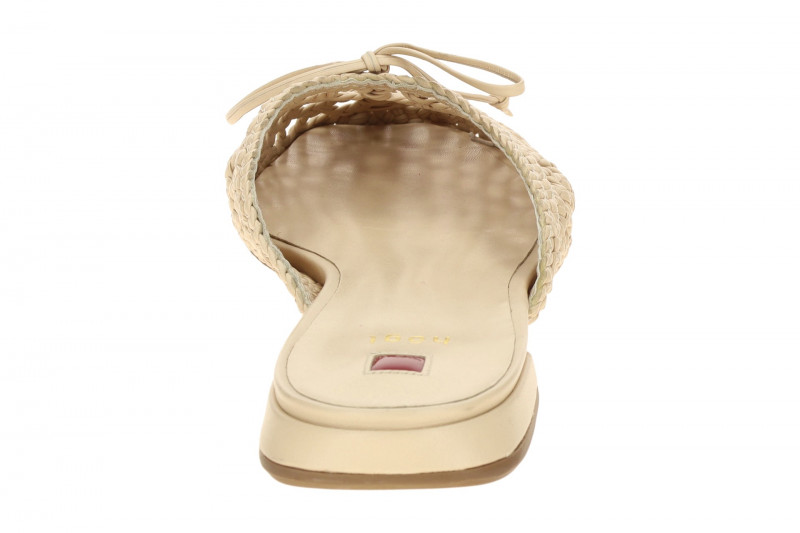Högl Gina Pantolette Clogs beige Flecht-Optik 0960
