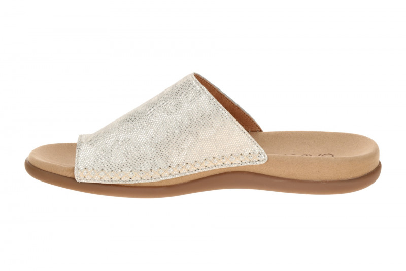 Gabor Zehentrenner Pantolette Leo metallic grau 83.700.60