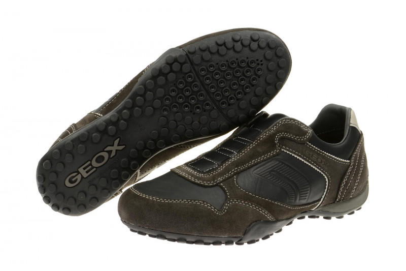 Geox Snake Slipper schwarz grau U3407J
