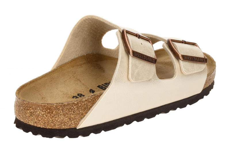 Birkenstock Arizona BS Pantolette weiß pearl-white SCHMAL 1009921