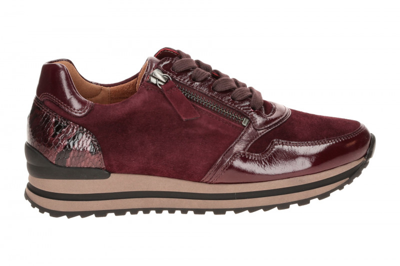 Gabor comfort Sneaker Schuhe rot berry Samt Lack H-Weite 6021