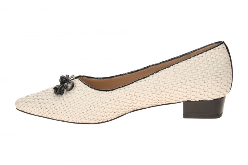 Peter Kaiser Pumps weiß offwhite Nappa Flecht 72471