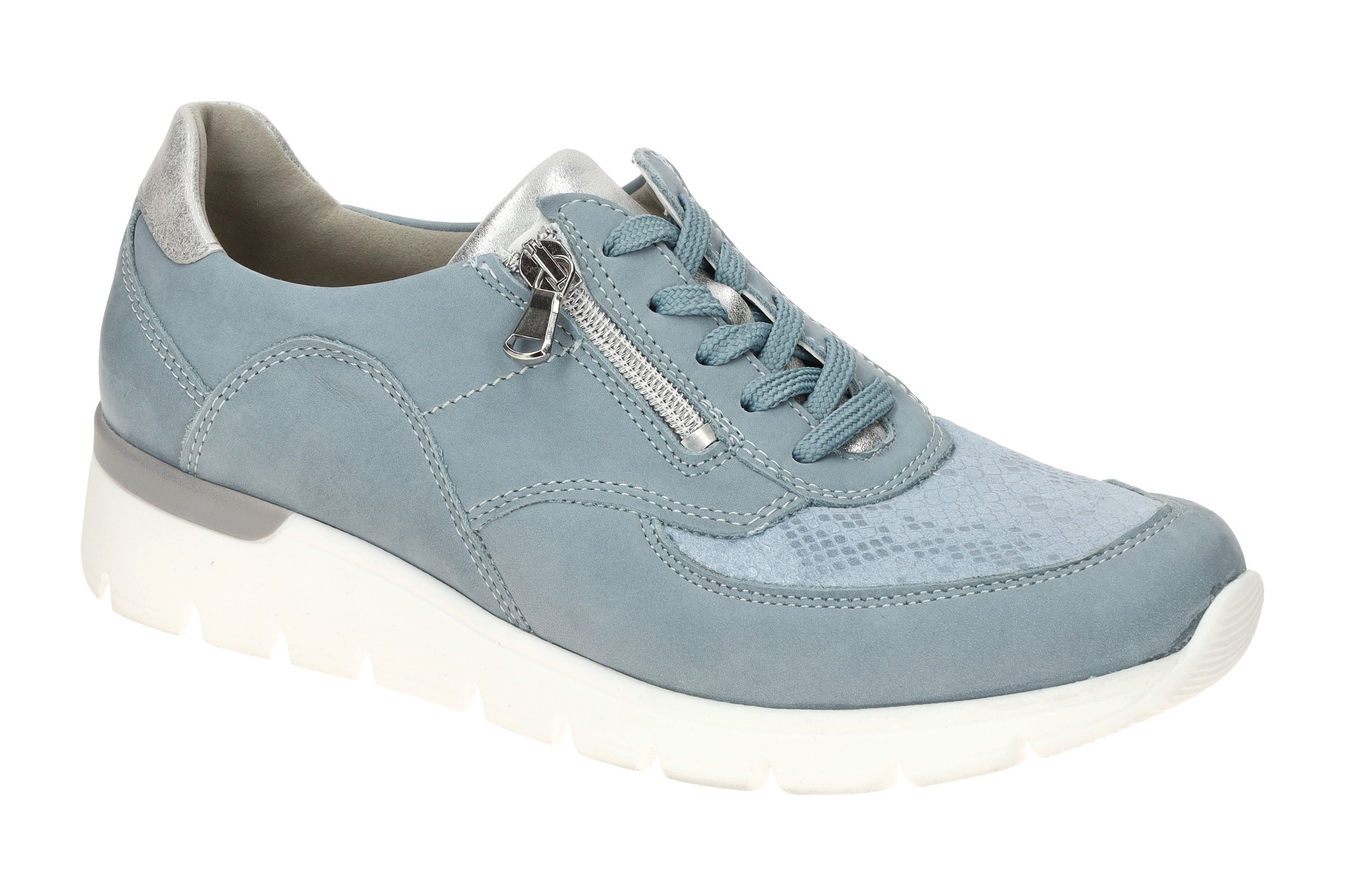 Chaussures Waldläufer Orthotritt Pour Femme - Cuir/textile, Semelle Amovible, Largeur K, Bleu Foncé