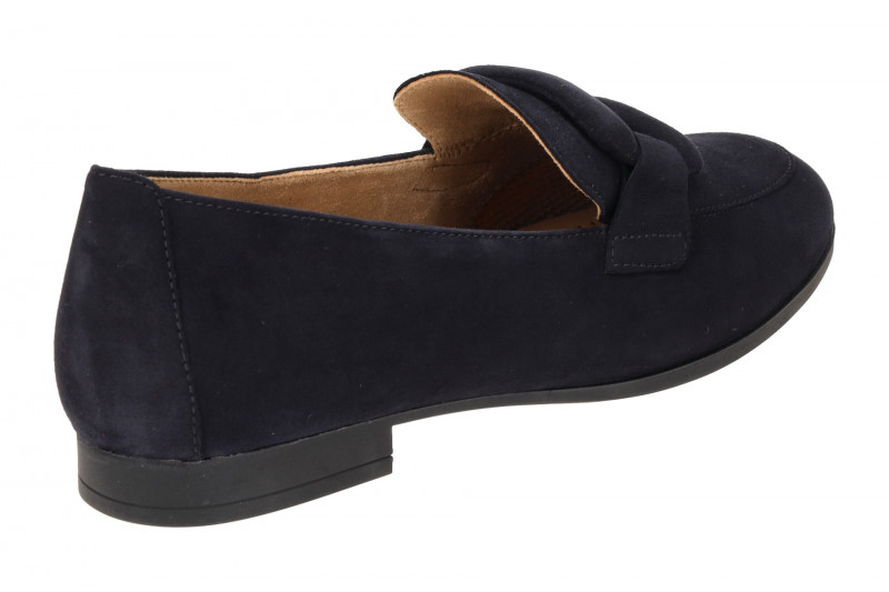 Gabor Schuhe Slipper blau Loafer Velour 75.273.16