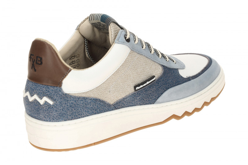 Floris van Bommel De Kupster Schuhe blau weiß Sneaker 10143