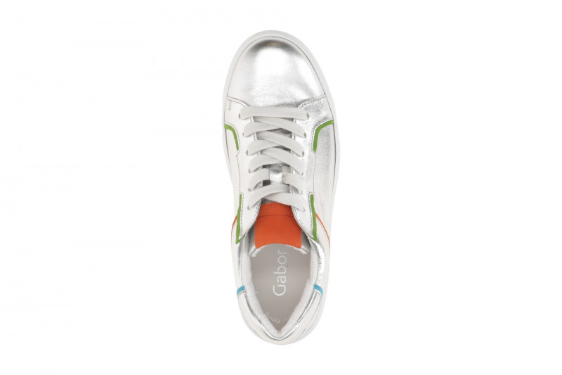 Gabor Schuhe silber metallic Damen Sneakers 63.210.61
