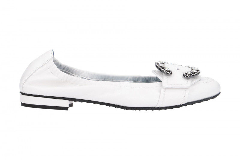 K&S Malu Ballerinas weiß Crystal 10290