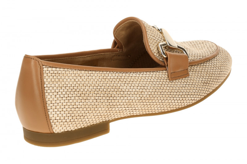 Gabor Slipper Loafer beige braun Bast 85.214.48
