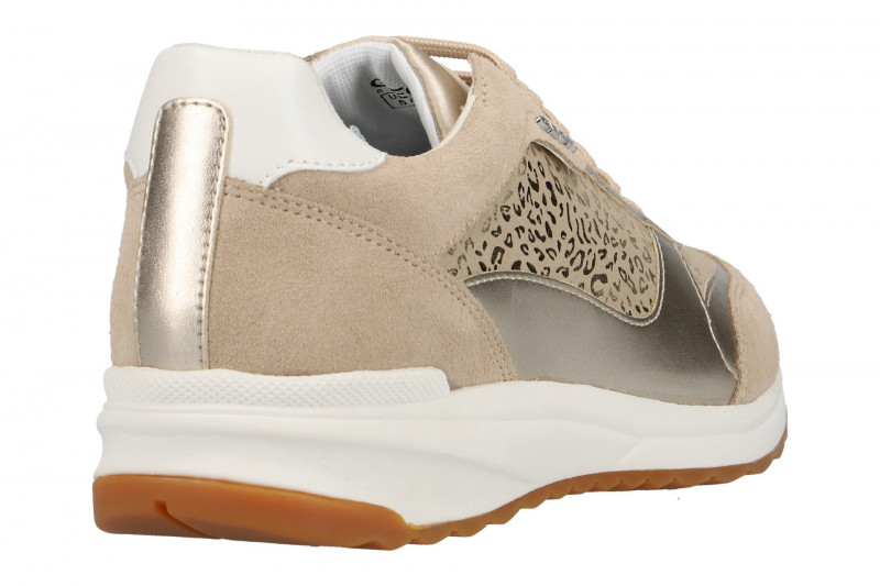 Geox Airell Schuhe beige gold Leo D642SC 0DC22 C6738