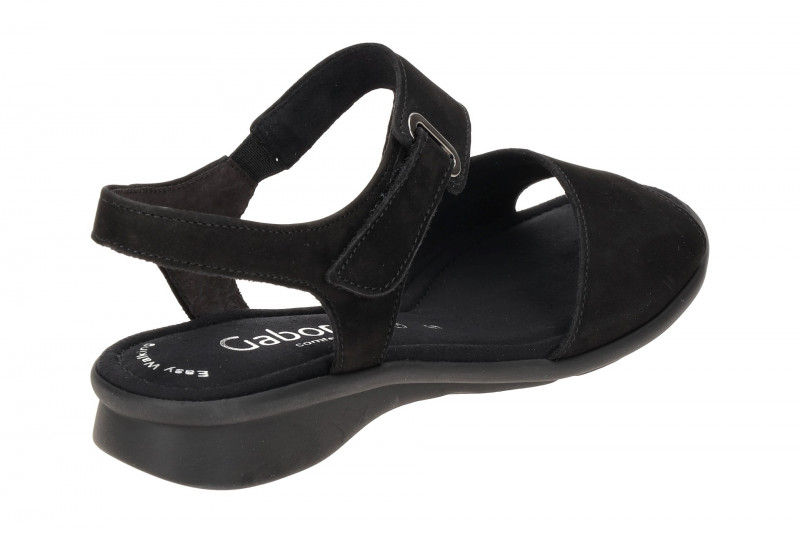 Gabor comfort Sandale schwarz Nubuck 66.063.47