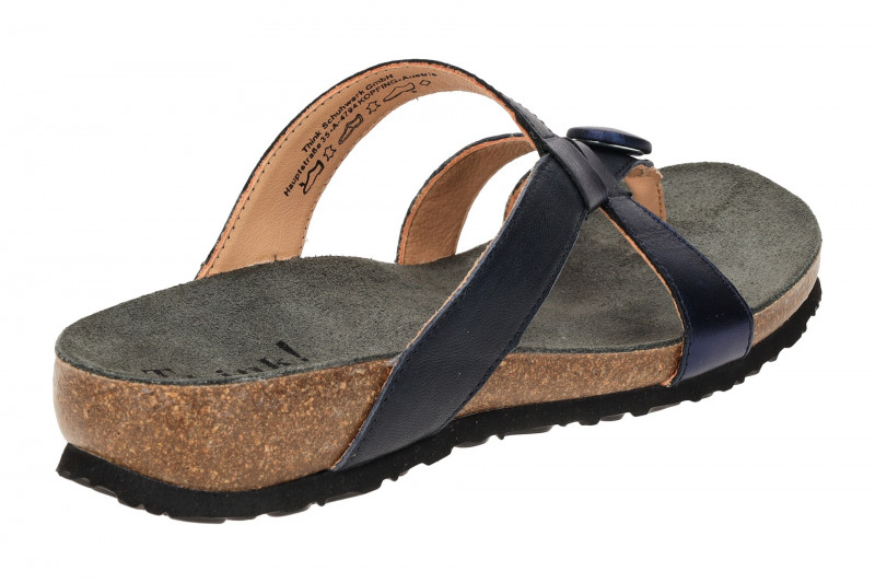 Think Julia Pantolette blau navy Zehentrenner