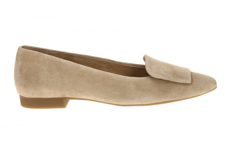 Paul Green Ballerinas taupe braun Leder-Kappe 3792