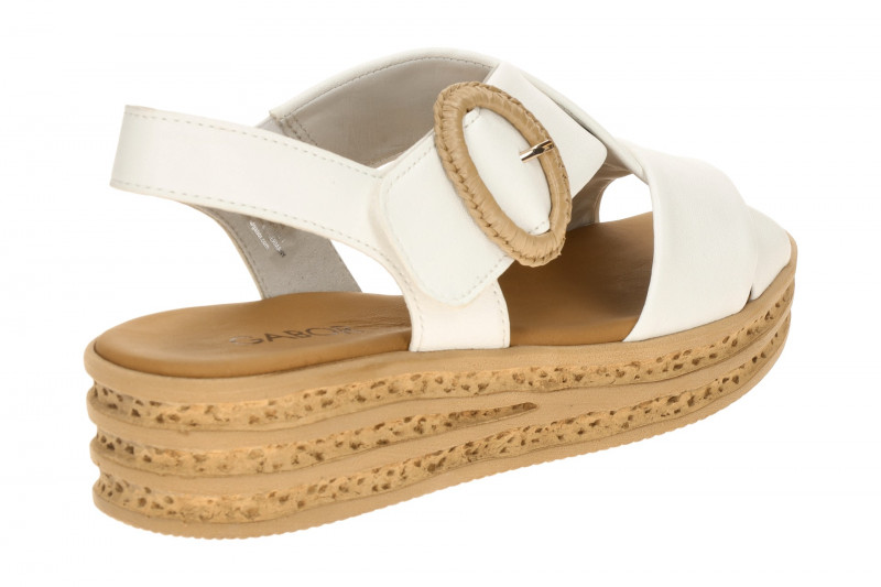 Gabor Plateau Sandale weiß Nappa 84.556.20