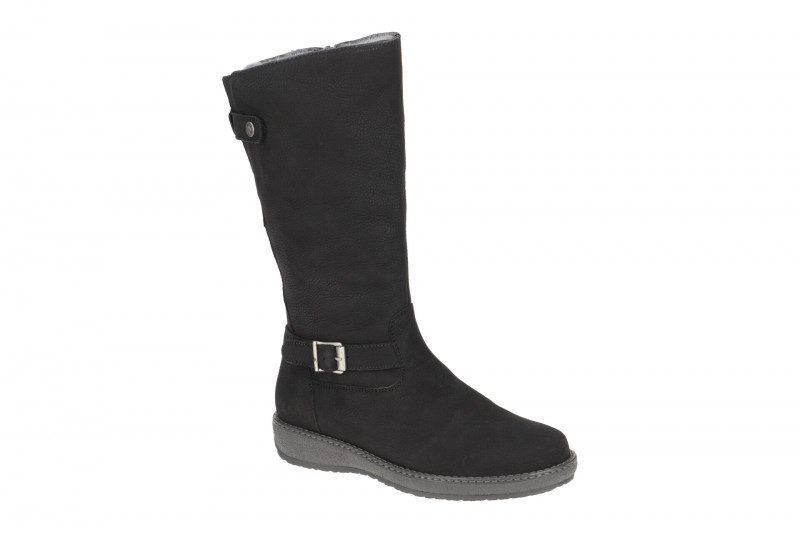 Waldläufer Hoja Warmfutter Schaftstiefel schwarz H-Weite Nubuck 533904
