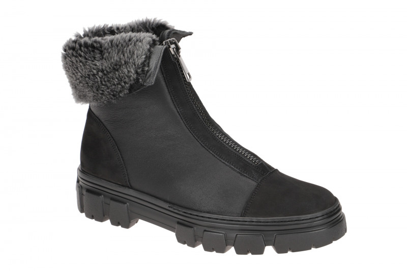Paul Green Stiefelette schwarz Lammfell 9951