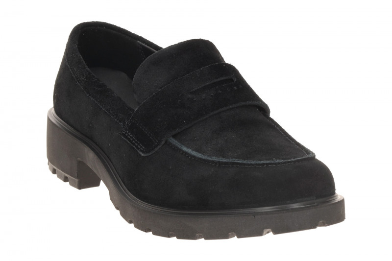 Ecco Metropole Vienna Schuhe schwarz Velour Loafer 231333