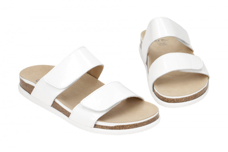 ara Sylt Pantolette weiß Lack 12-38104