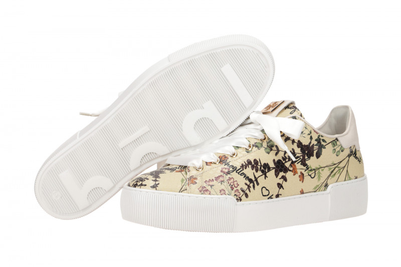 Högl Blossom Schuhe Plateau Sneakers beige Blumen