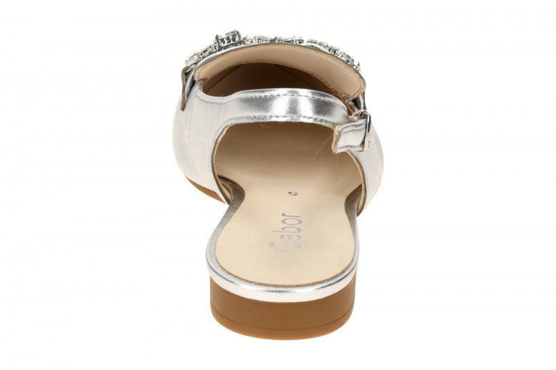 Gabor Sling Pumps silber grau metallic Kristall 61.531.61