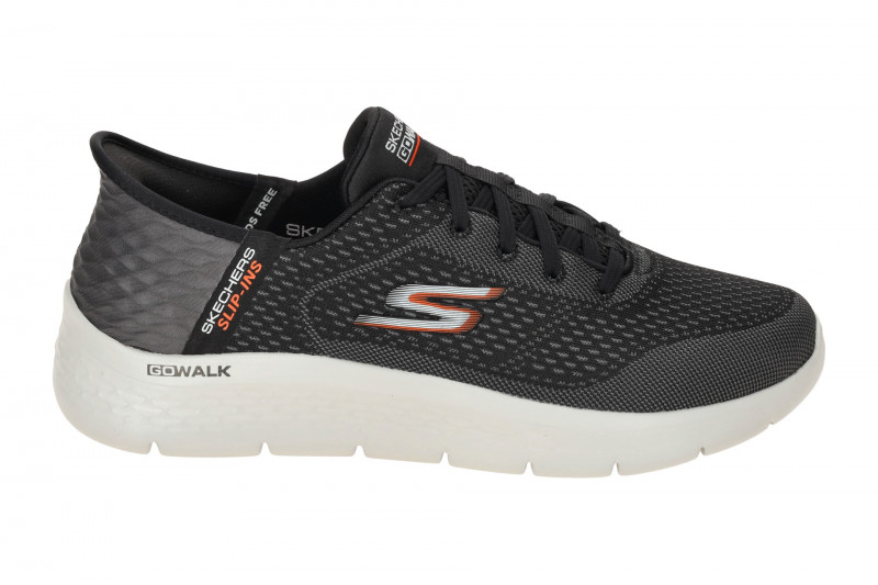Skechers Go Walk Flex Schuhe grau schwarz Slip-In 216505