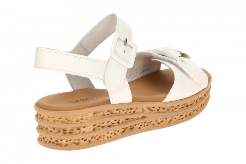 Gabor Plateau Sandalen weiß Nappa 84.553.20