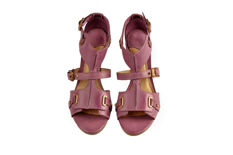 Geox Riccione Keil Sandale lila violett D01T5L