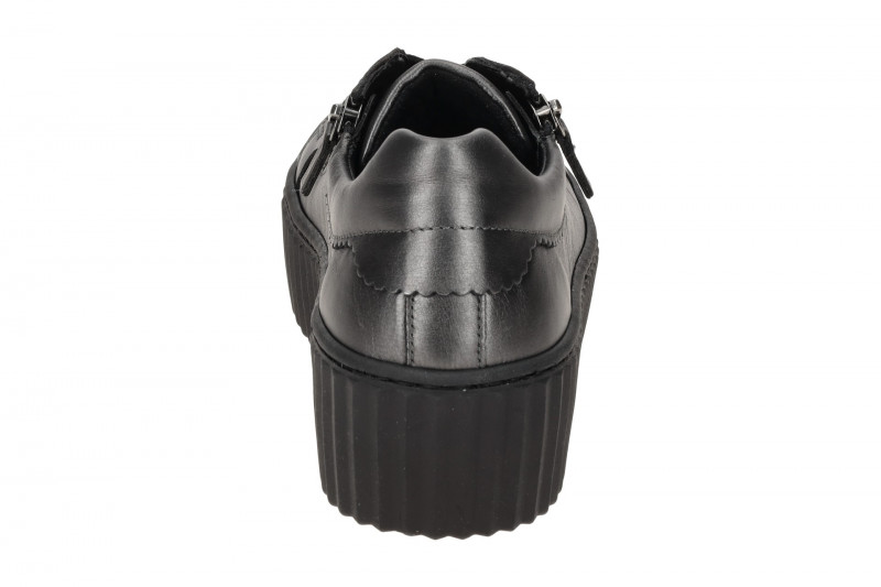 Gabor Schuhe grau Plateau Sneakers seidenmatt 53.200.69