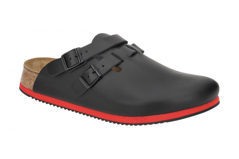 Birkenstock Kay Pantolette Clogs schwarz rot Normal-Weit 582634