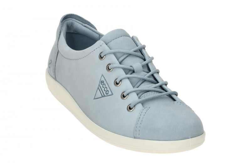 Ecco Soft 2 Schuhe blau dusty blue Damen Schnürer